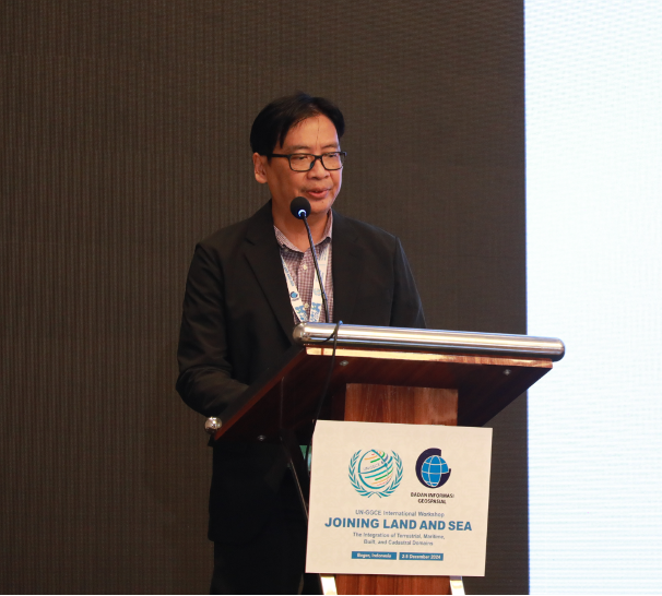 Dr.rer.nat. Wiwin Windupranata give a speech in the UN-GGCE International Workshop